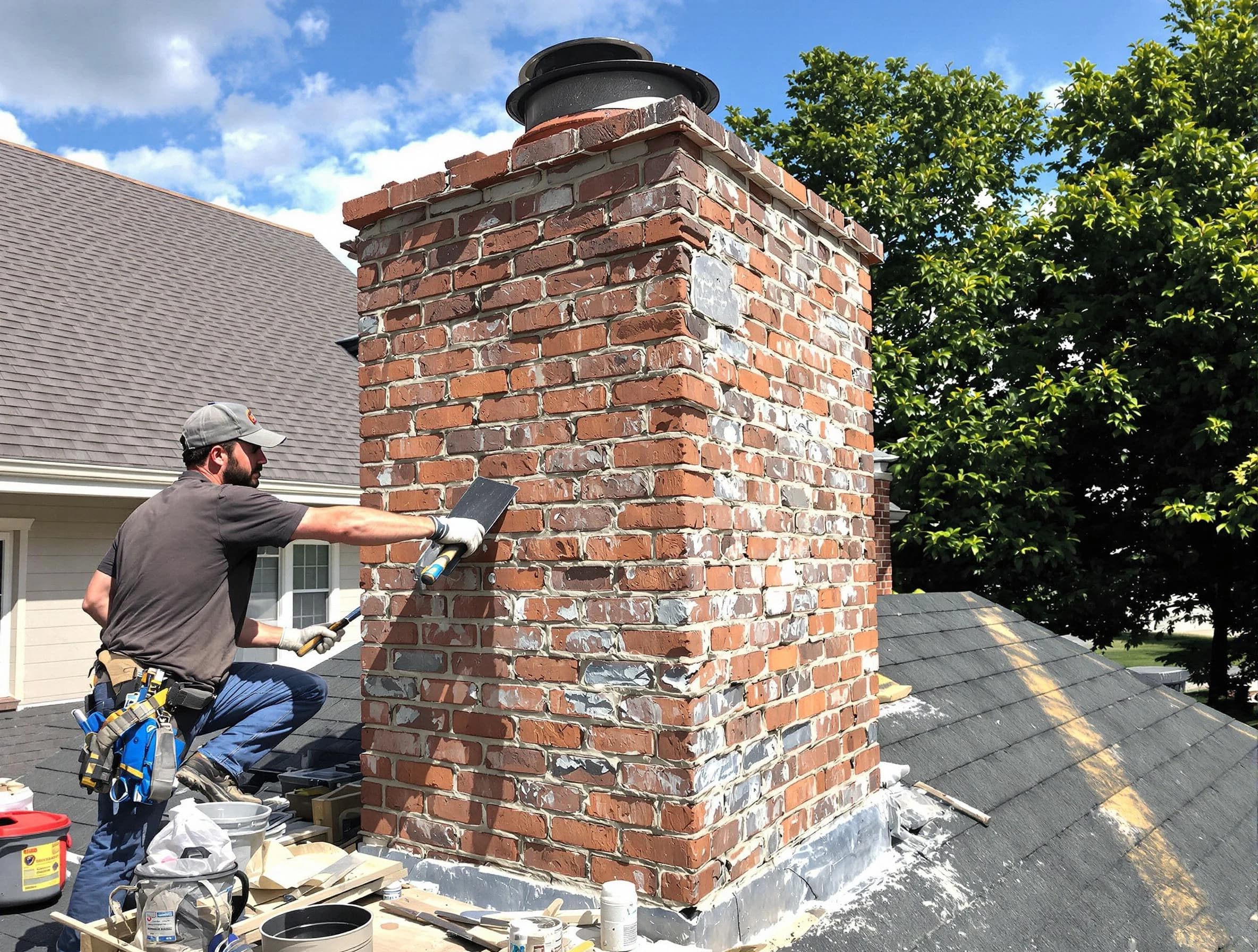 Completed chimney rebuild by East Basin Chimney Sweep in East Basin, UT