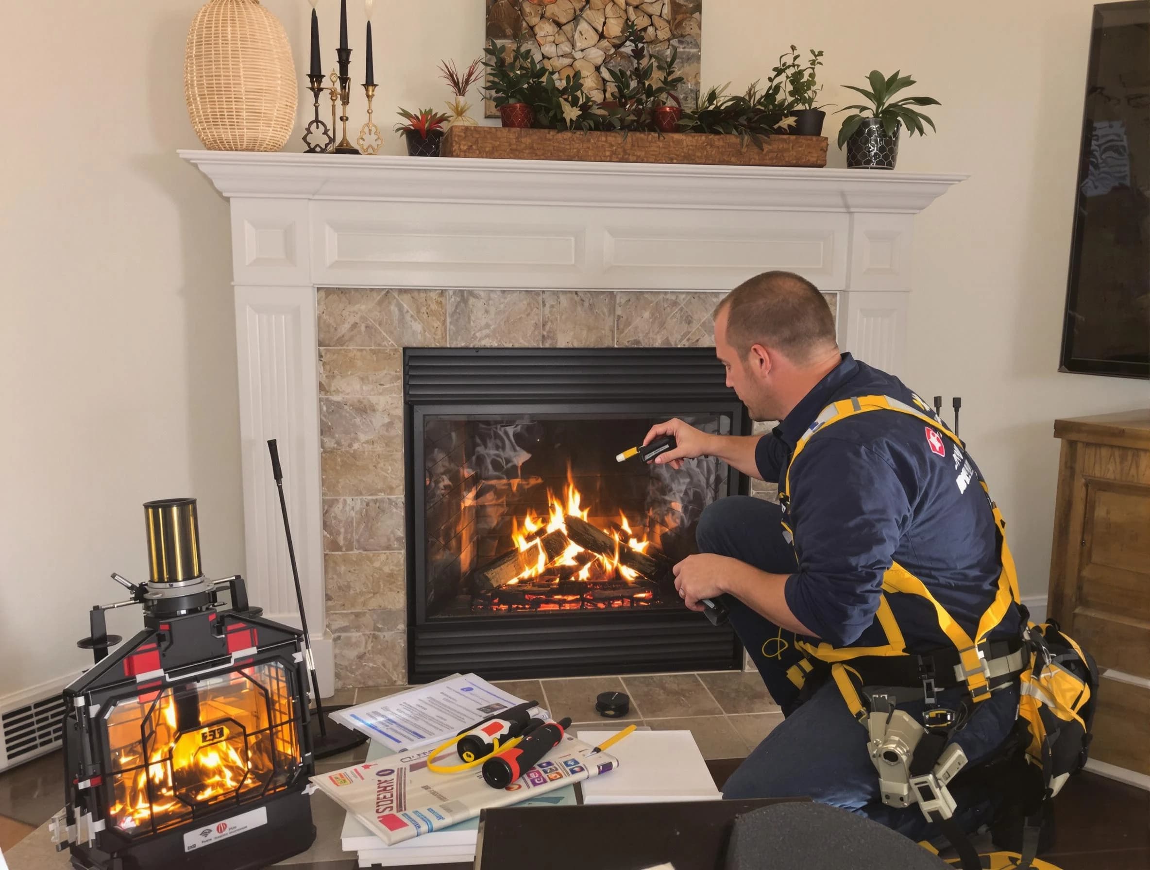 Safety-focused fireplace inspection by East Basin Chimney Sweep in East Basin, UT