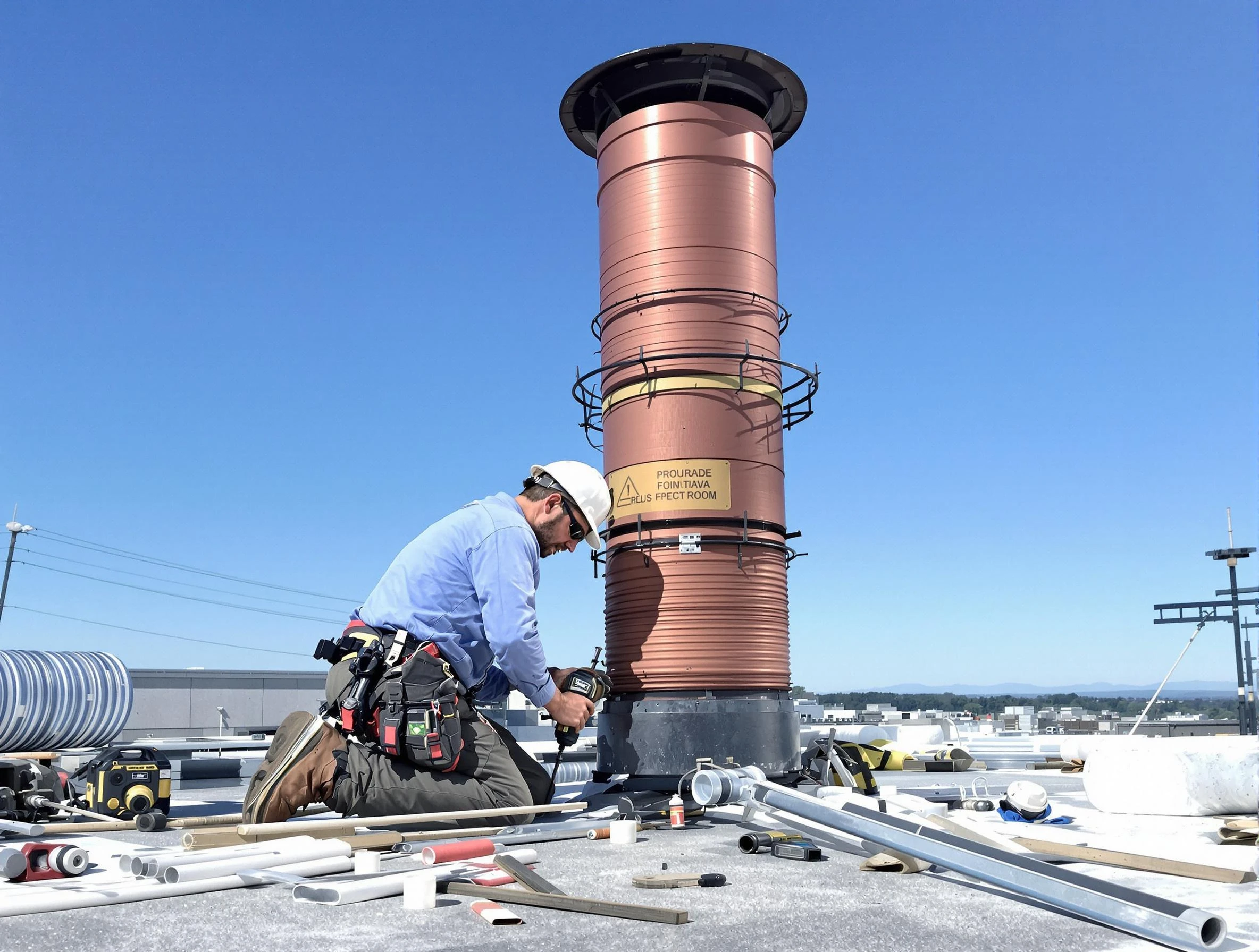 Installed chimney liner by East Basin Chimney Sweep in East Basin, UT