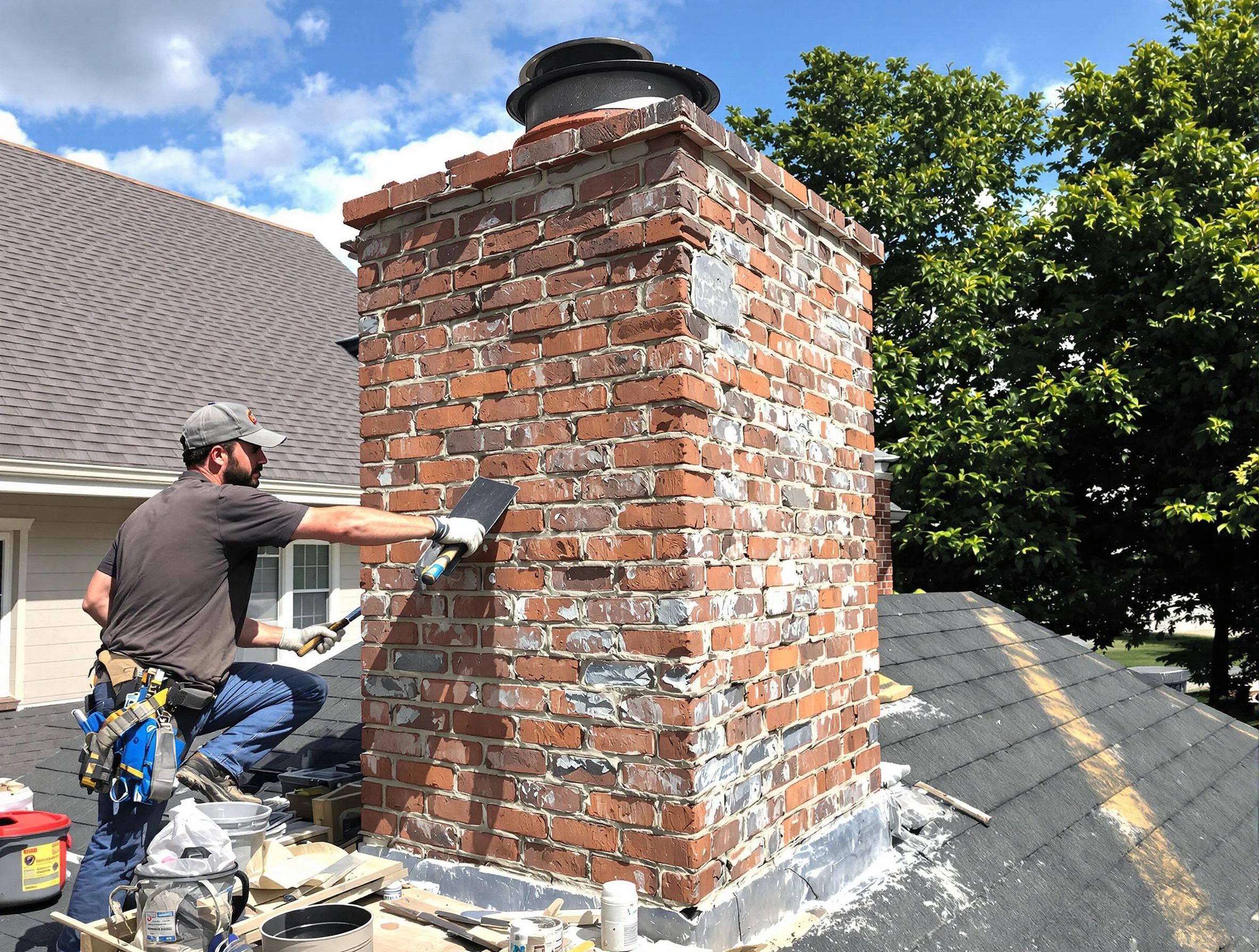 Completed chimney rebuild by East Basin Chimney Sweep in East Basin, UT
