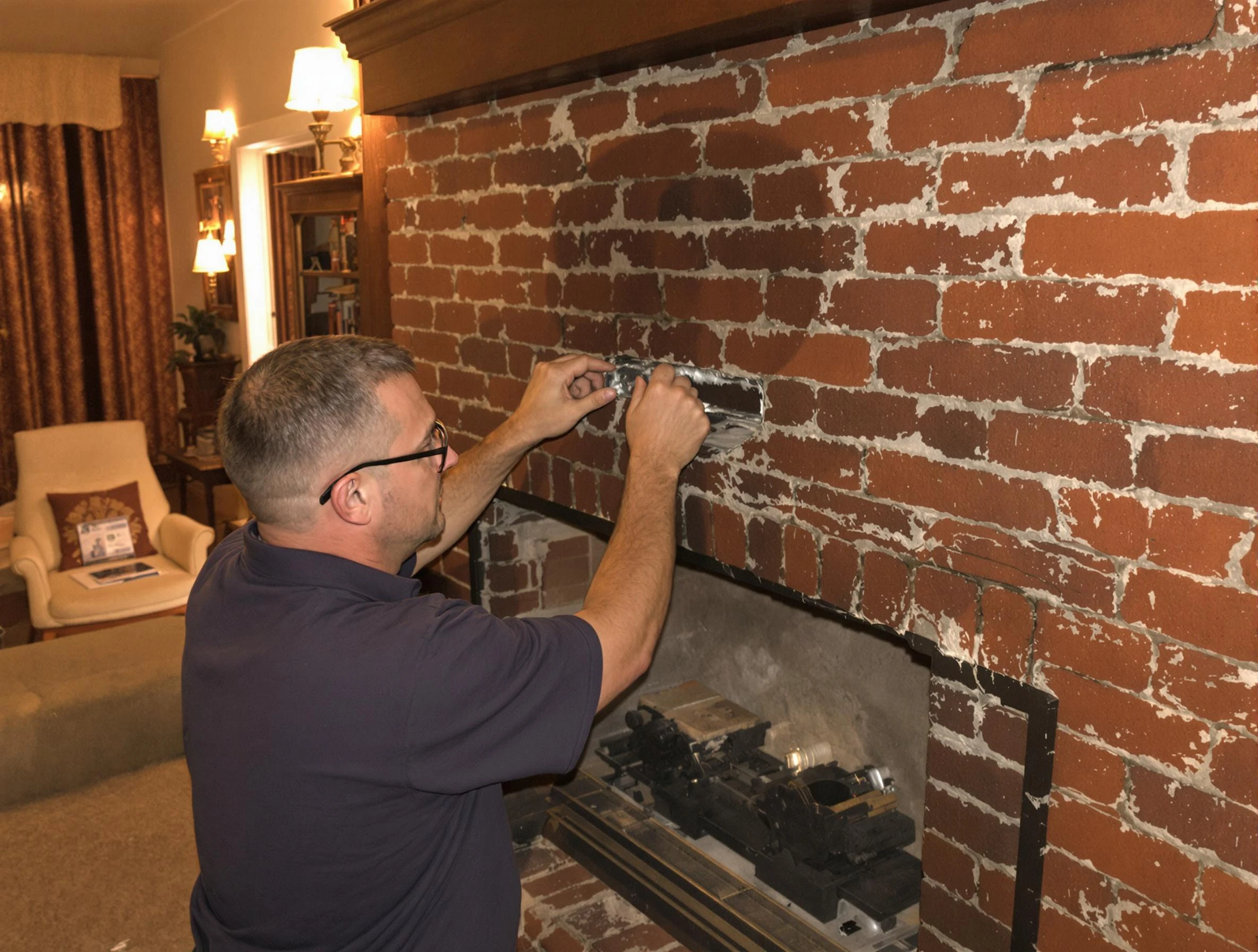 East Basin Chimney Sweep expert fixing a fireplace in East Basin, UT